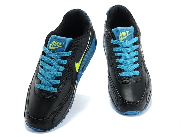New Men\'S Nike Air Max Black/Blue/Greenyellow